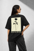 BLACK ROSE - STREETWEAR OVERSIZED TSHIRT