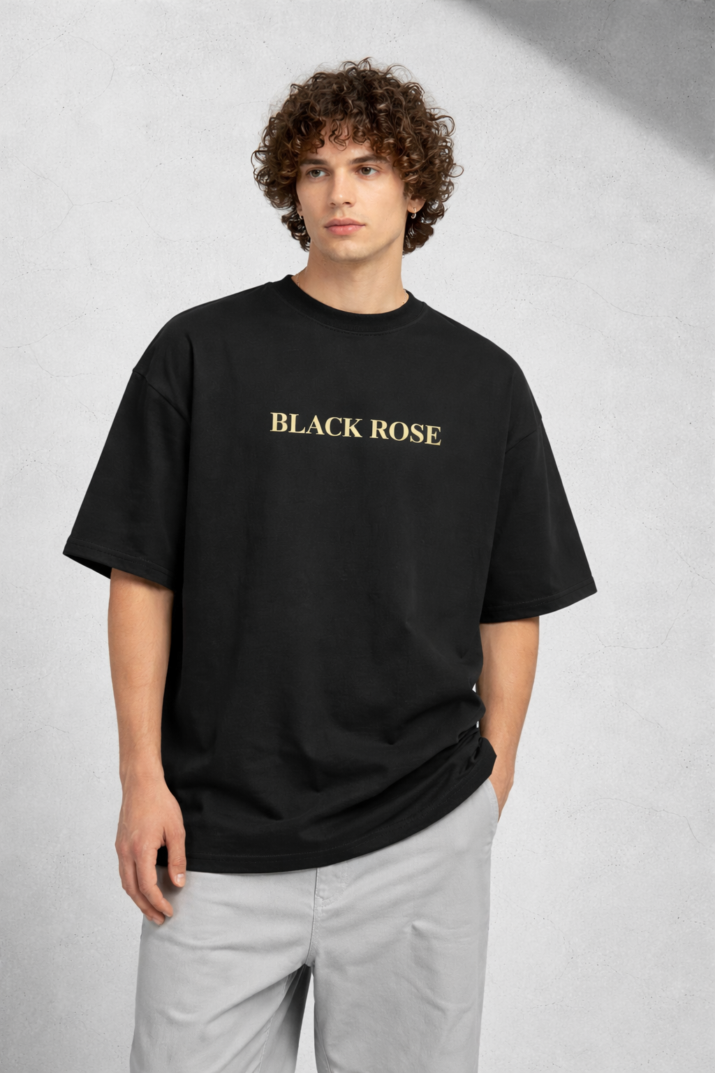BLACK ROSE - STREETWEAR OVERSIZED TSHIRT