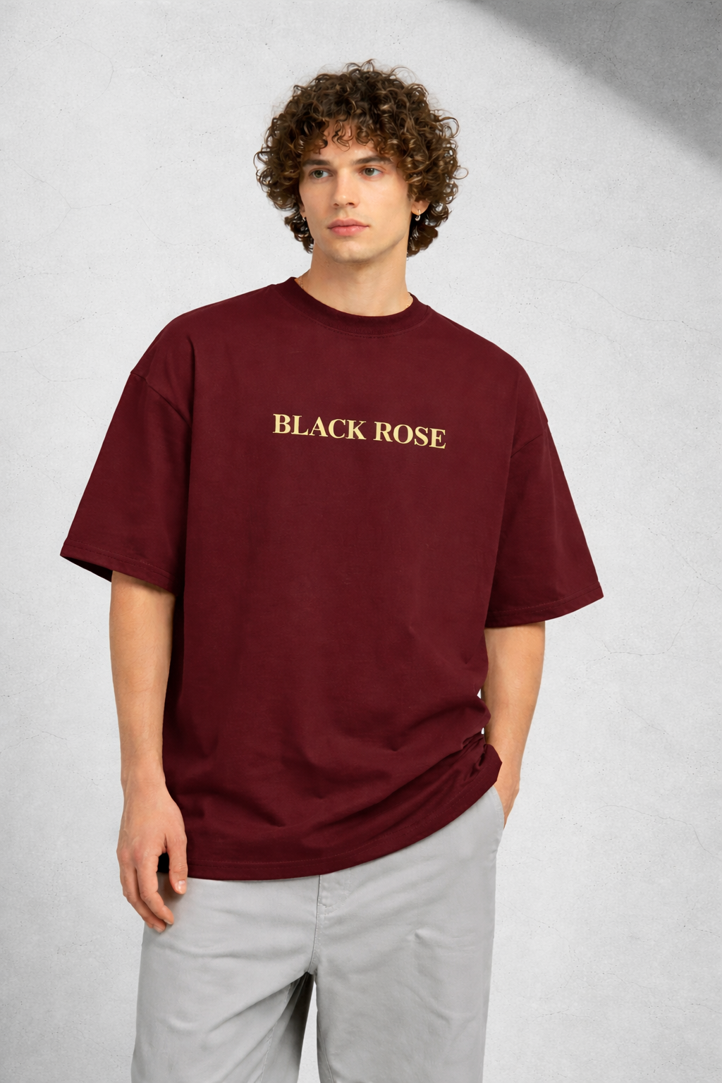 BLACK ROSE - STREETWEAR OVERSIZED TSHIRT