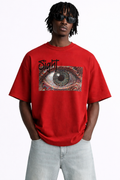 VISION SHIGHT RED OVERSIZED TEE