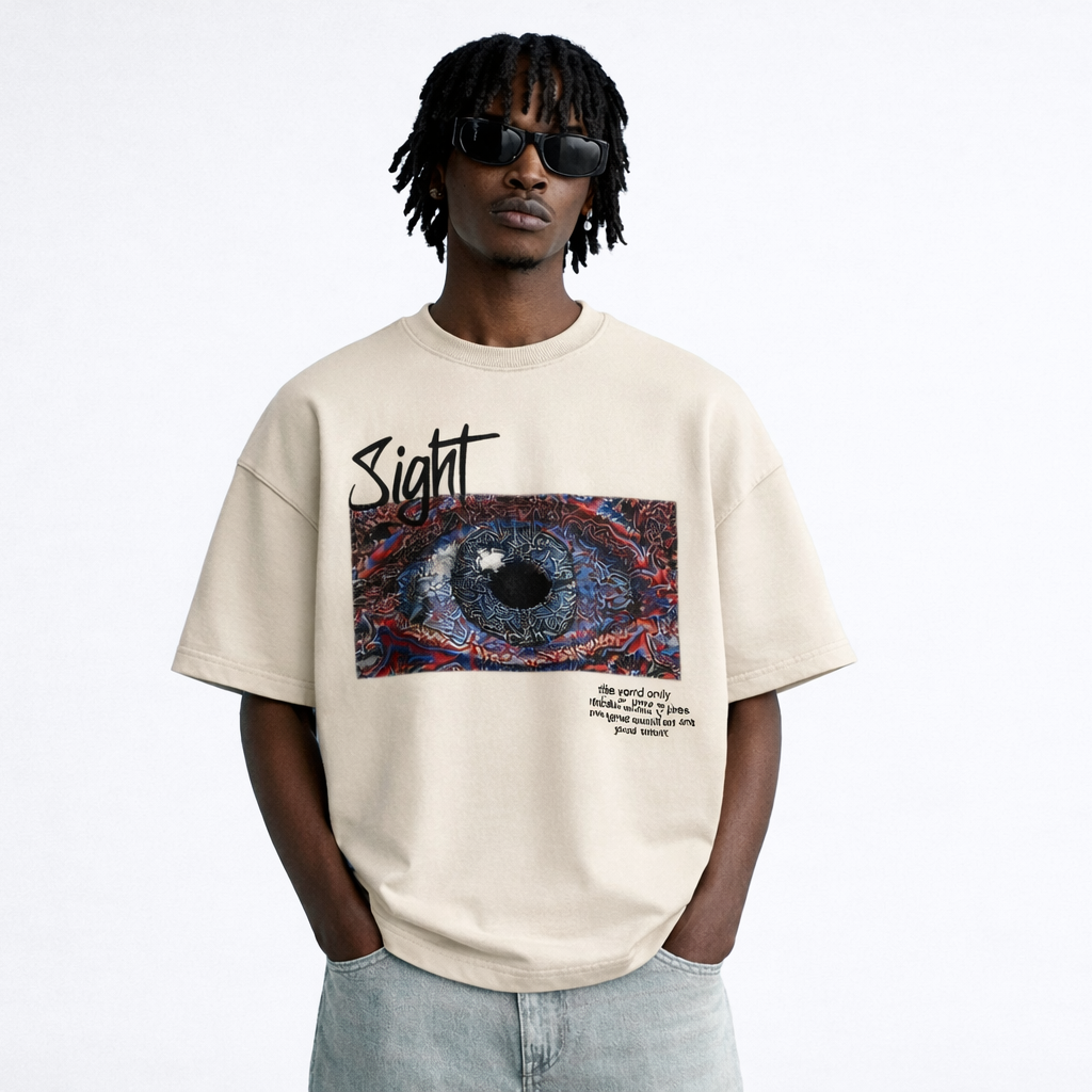 VISION SIGHT OFF WHITE OVERSIZED TSHIRT