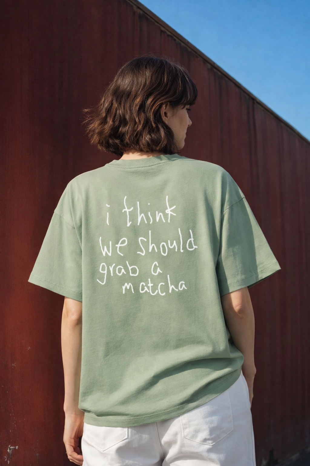 MATCHA MOOD OVERSIZED TEE
