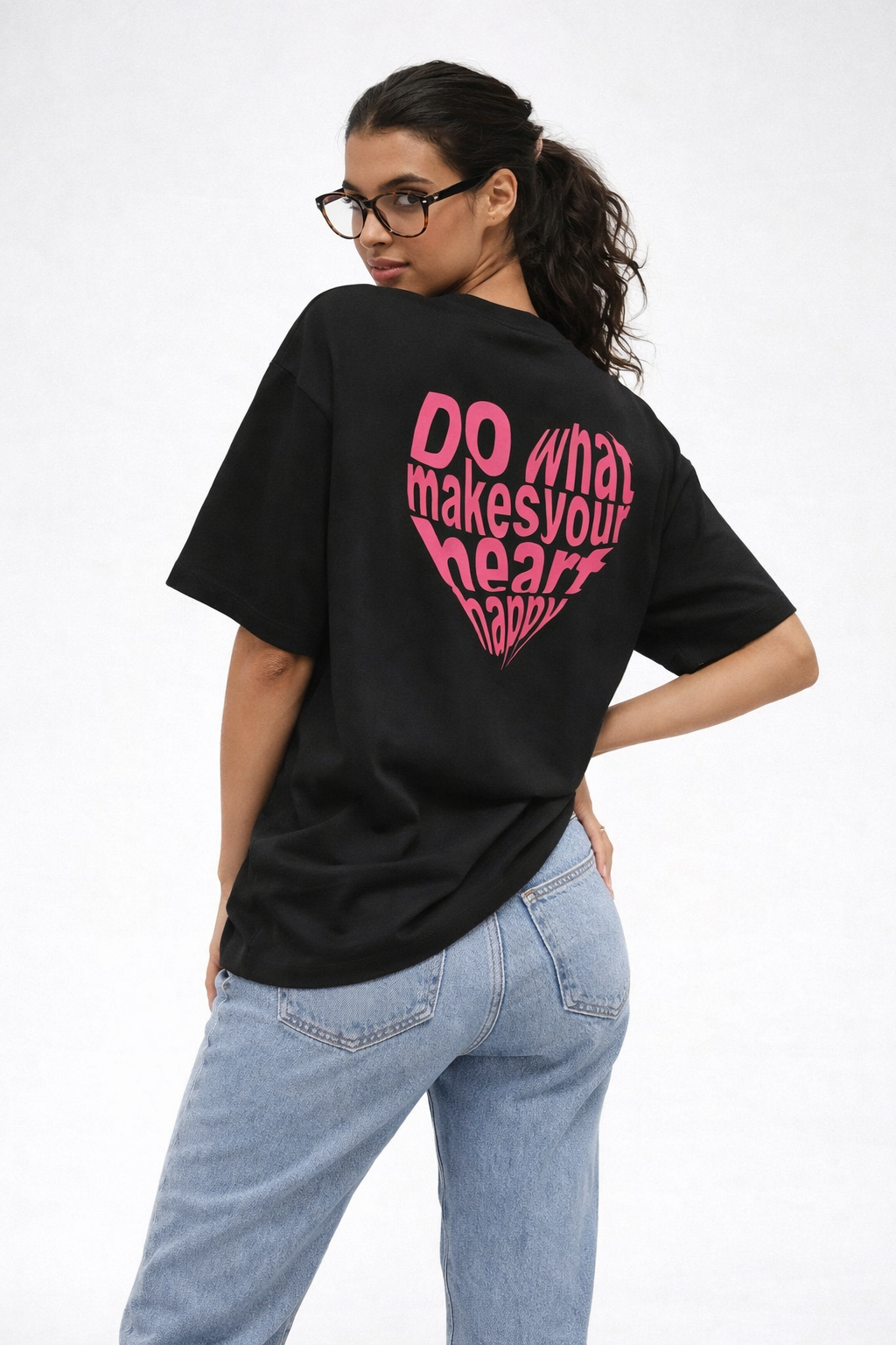HAPPY HEART WOMEN'S OVERSIZED TSHIRT