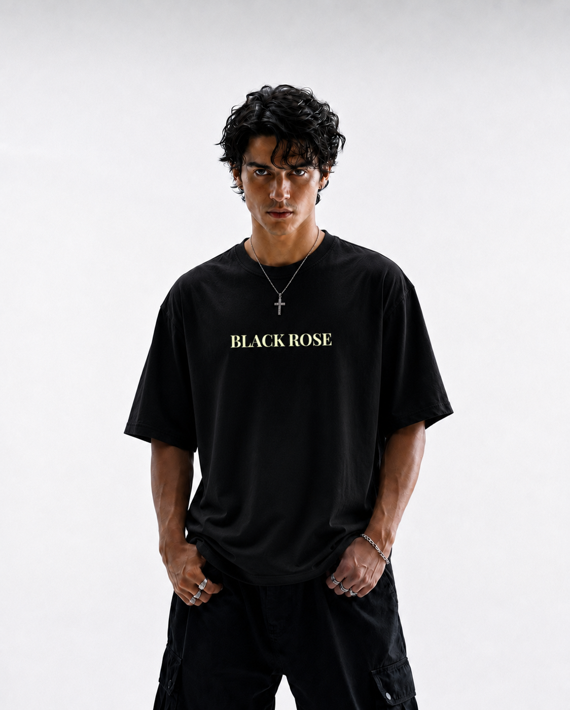 Black Rose - Black Oversized T-shirt